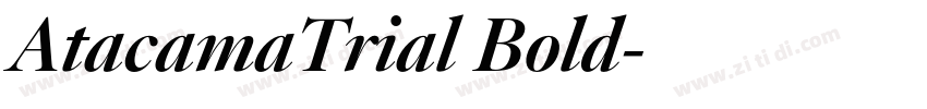 AtacamaTrial Bold字体转换